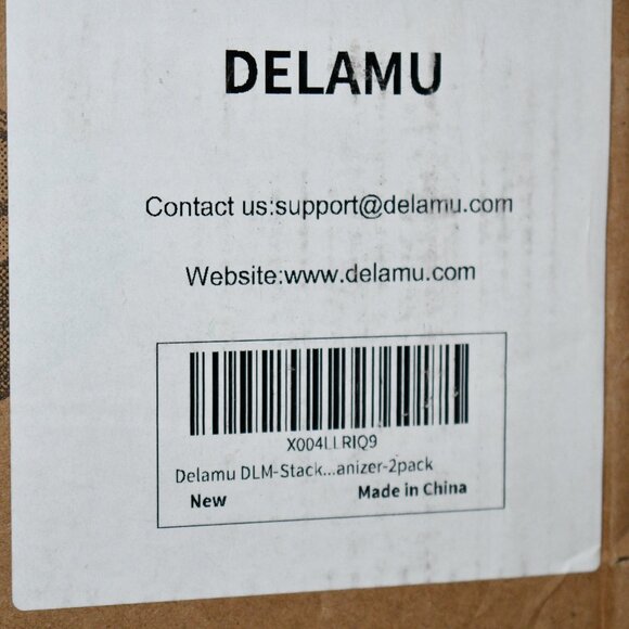 DELAMU Stackable Drawer Organizer – 2-Pack Clear Countertop Storage Bins with Li - Picture 4 of 4